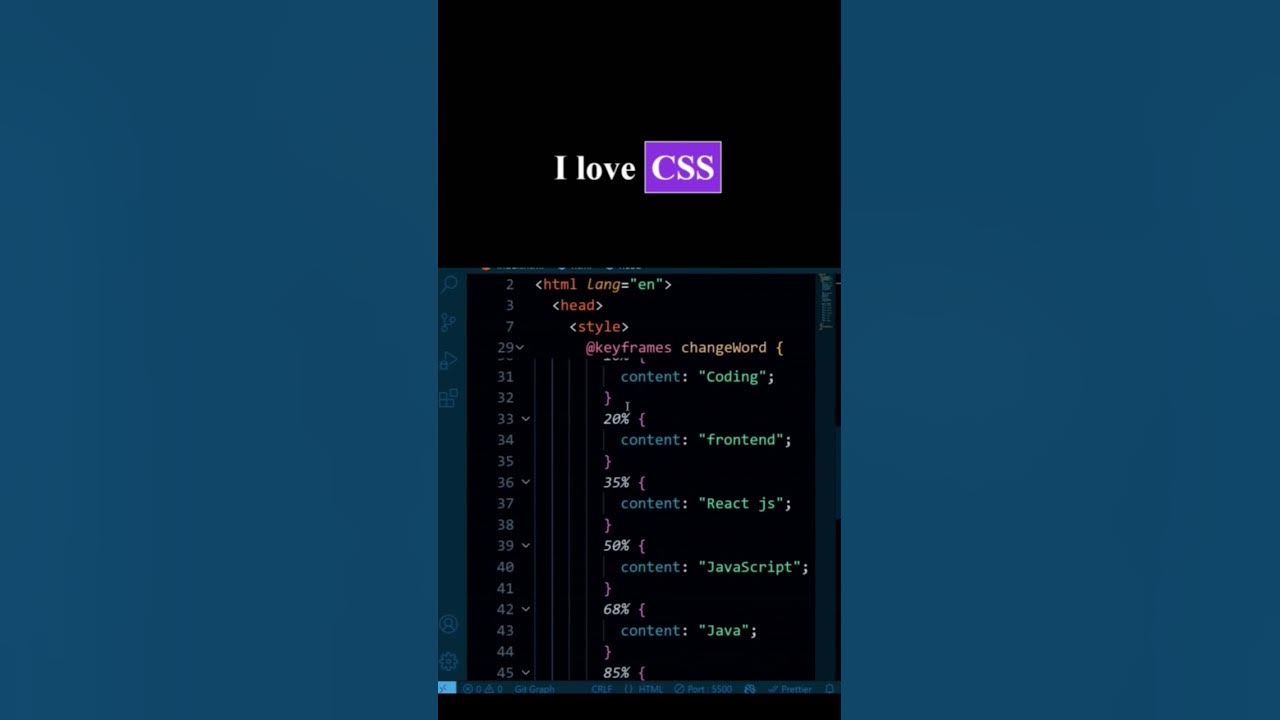 Create word carousal style using html and CSS | html and CSS projects ...