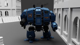 TABLETOP WARHAMMER 40K DREADNAUGHT GOING ROGUE (FAN ANIMATION)