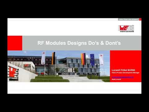 Würth Elektronik practice-oriented webinar: RF modules design do’s and don’ts