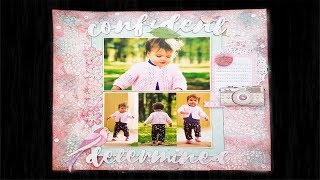 confident and determined layout #38  mixed media