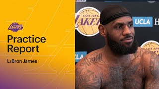 LeBron James discusses the last two days of practice and his experience at the Super Bowl
