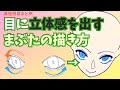 目の奥行きを出す秘訣は【まぶたのねじれ】 #目の描き方