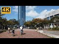 🇯🇵 [4K] Japan Walk - Fukuoka Tower And Softbank Hawks Stadium - Binaural Audio