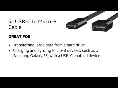 USB-C At A Glance: 3.1 USB-C to Micro-B Cable by Belkin