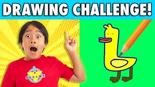 Ryan Does HARDEST Drawing Challenge with Mommy!