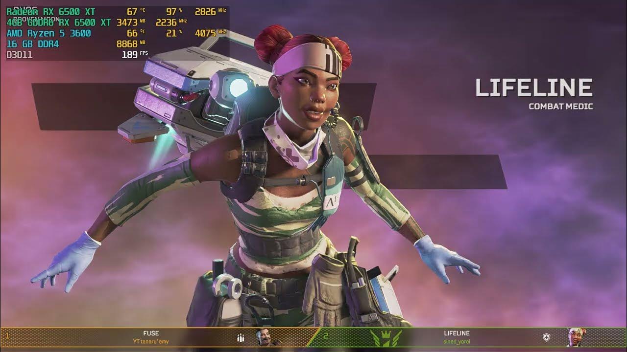 Apex Legends RX 6500 XT + Ryzen 5 3600 YouTube