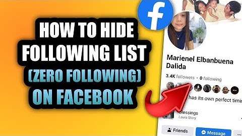 HOW TO HIDE FOLLOWING LIST ON FACEBOOK | ZERO FOLLOWING