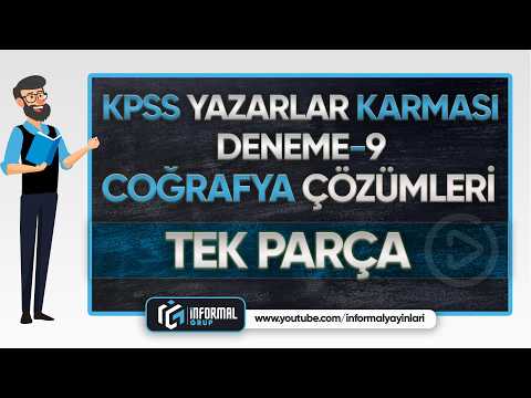 KPSS Yazarlar Karması Coğrafya Soruları ve Çözümleri | DENEME-9