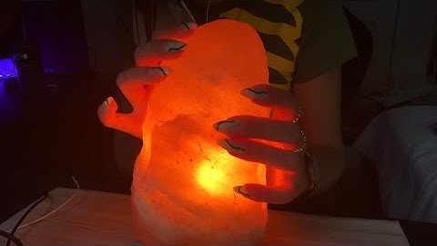 ASMR salt lamp tapping & scratching! *Re-upload*