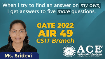 Ms.Sridevi: When i try to find answer on my own, I get answers to 5 more questions| AIR49  GATE22 CS