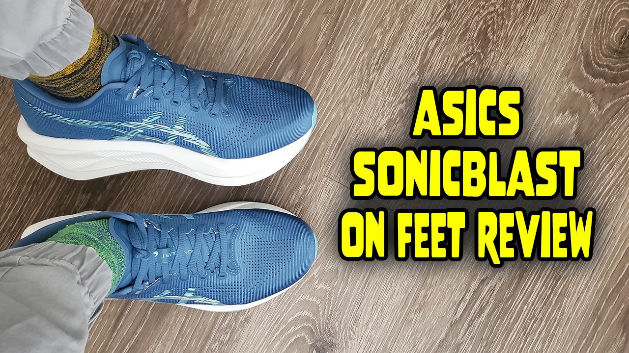 Обзор кроссовок Asics Sonicblast Winter Sea, Stillwater On Feet (1011C083 400)