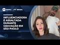 Influenciadora Nathalia Valente e marido são assaltados durante gravação em SP | #SBTBrasil
