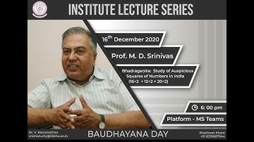 ILS (16 December 2020) by Prof. M.D Srinivas