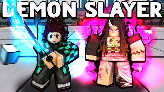 TROLLING Using DEMON SLAYER Movesets in ROBLOX Heroes Battlegrounds