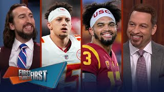 Mahomes have better season than Purdy? \& Caleb congratulates Kingsbury | NFL | FIRST THINGS FIRST