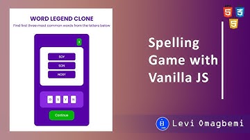 Spell game with HTML, Css and vanilla JavaScript