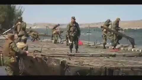Military Building a Bridge Across River In A few Minutes