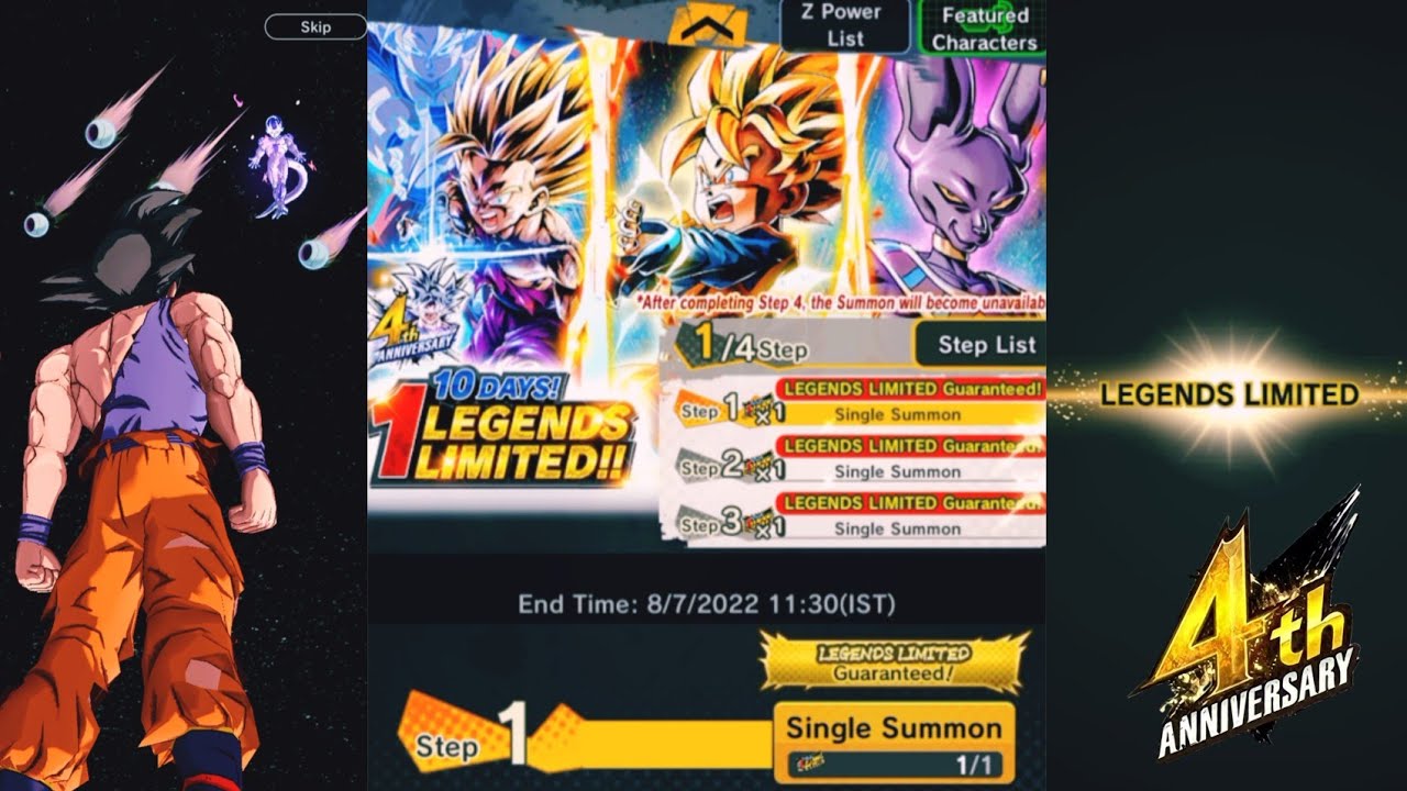 Dragon Ball Legends - [70 Million Users Worldwide! 1 LEGENDS LIMITED  Guaranteed Summon On Now!] One LEGENDS LIMITED character guaranteed in  this Consecutive Summon! You can play it up to 5 times!