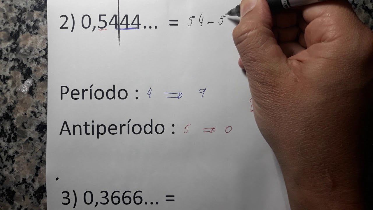 Determine A Fração Geratriz Dos Números A Seguir
