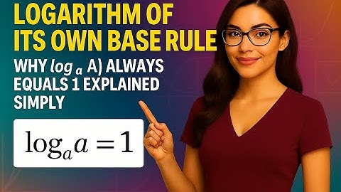 Logarithm of Its Own Base Rule | Why logₐ(a) Always Equals 1 Explained Simply | Limitless Math