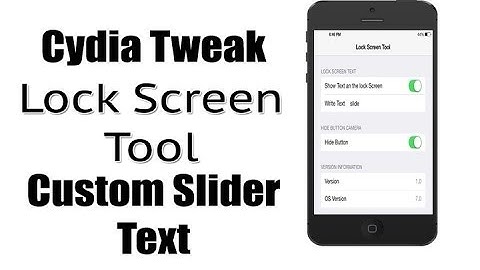 Cydia Tweak Lock Screen Tool! Changer Slide to Unlock Text!
