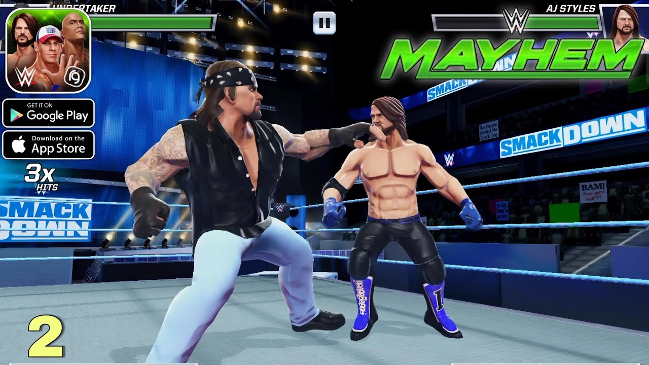 WWE Mayhem Gameplay walkthrough part 2 (Android/iOS) - YouTube
