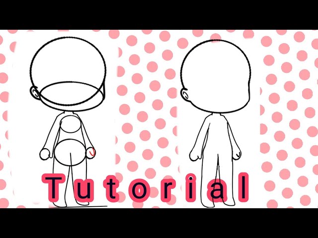 tutorial gacha Life mostrando roupas e acessórios cabelo pose personag