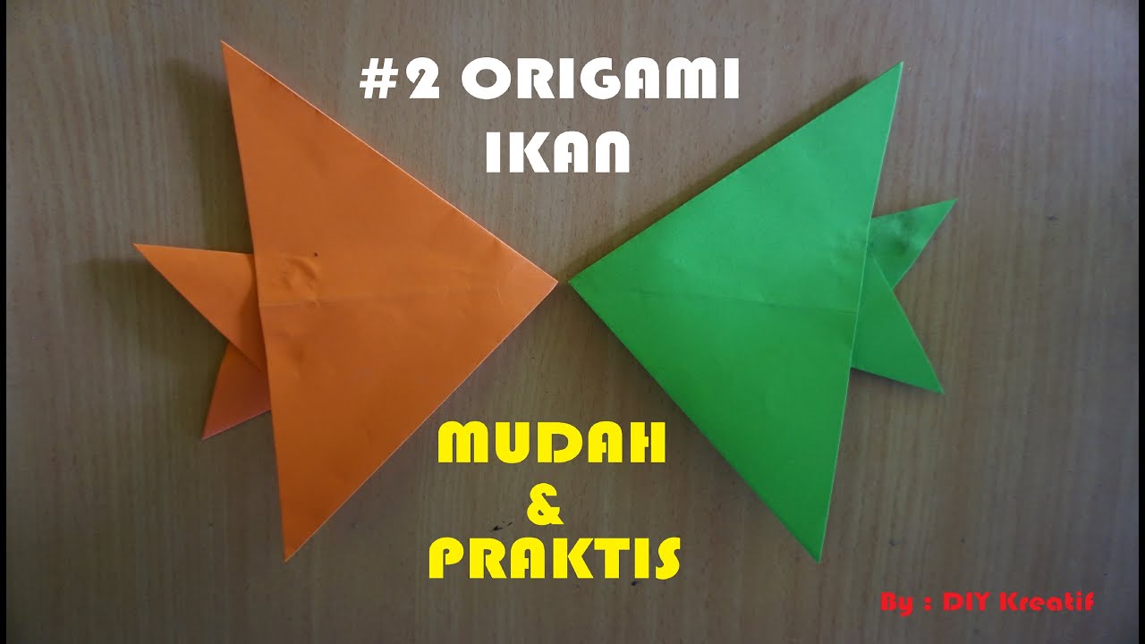 Cara Membuat Origami  Ikan Layang Layang Mudah Dan 