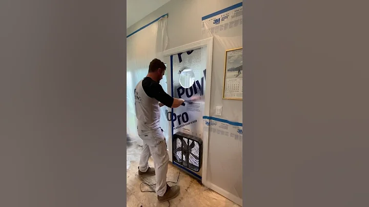 Setting up exhaust fans for painting #painting #process #timelapse #construction