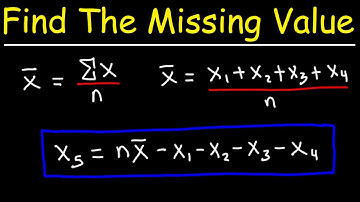 How To Find The Missing Value Given The Mean - Chemistry Test Scores and Statistics