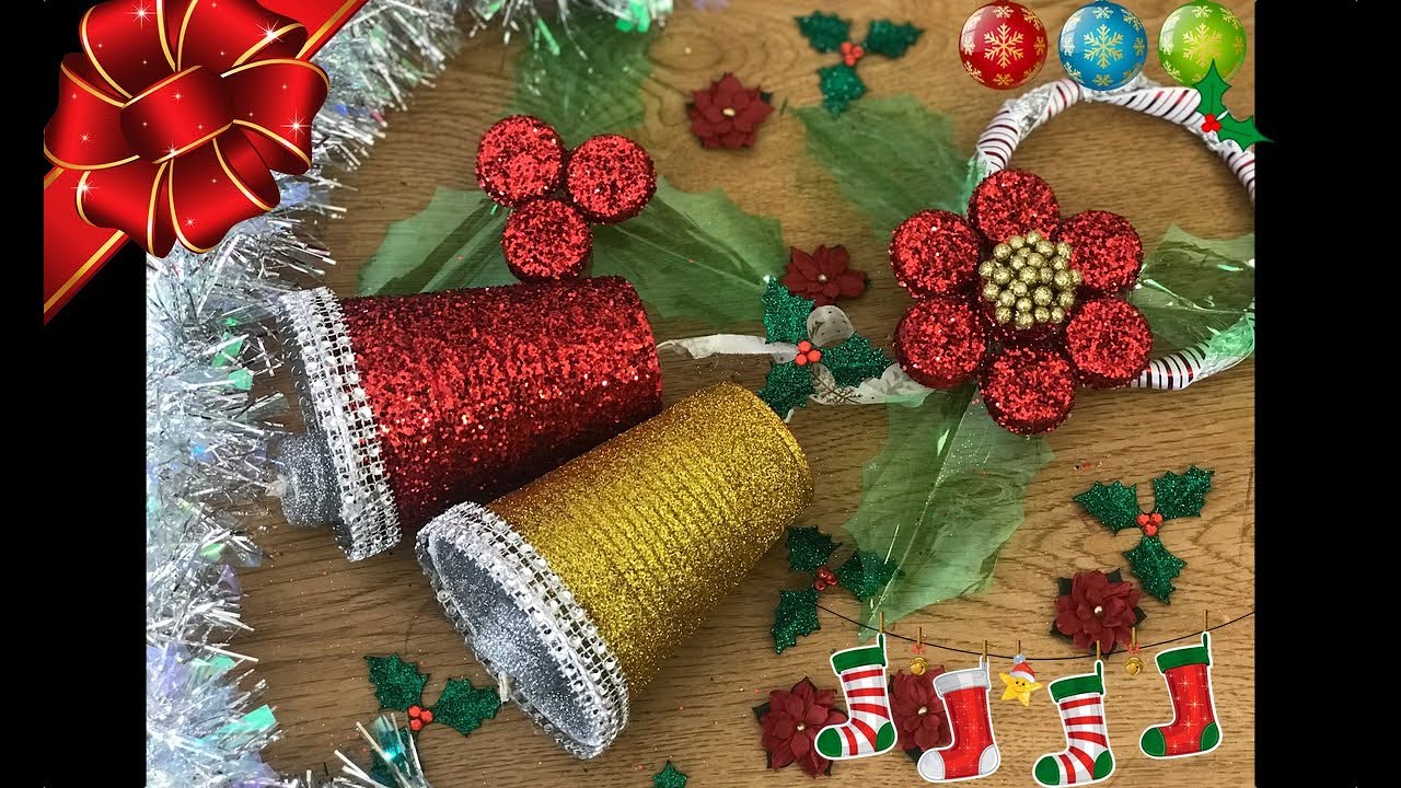 microscópico Cabecear deficiencia DIY Campanas de navidad con vasos de plástico - Marina Creativa