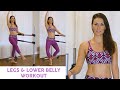 Legs & Lower Belly Fat ♥ Ballet Barre Workout, 10 Minute Fit, Beginners | DanceFit with Monica