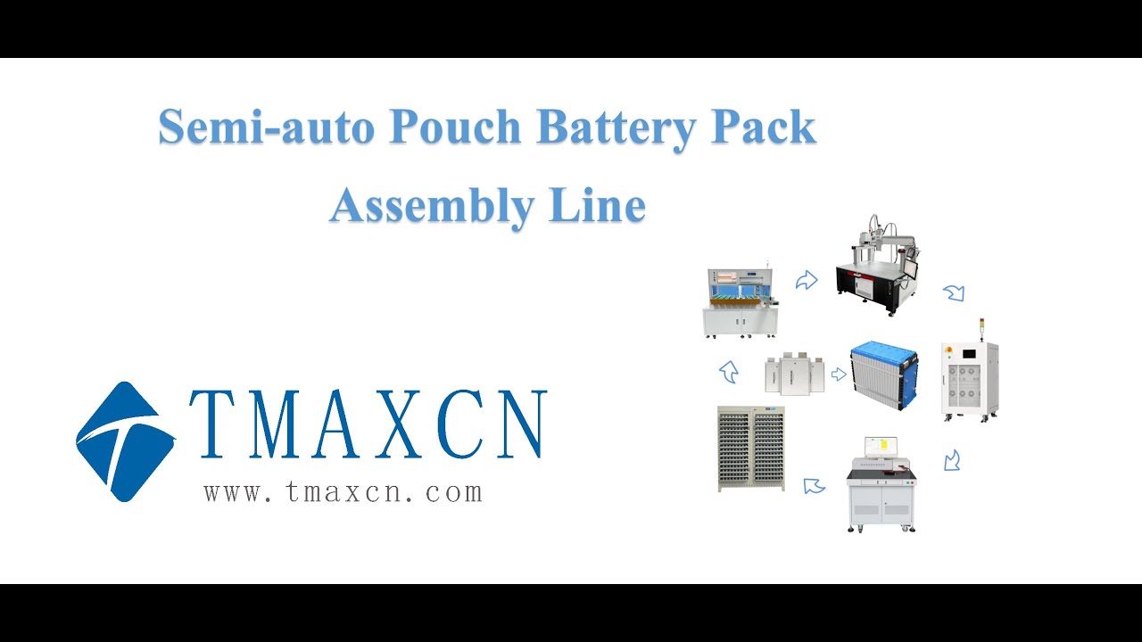 Automatic Pouch Battery Pack Assembly Line - YouTube