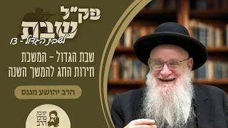 הרב יהושע מגנס | פק"ל שבת | שבת הגדול - צו | המשכת חירות החג להמשך השנה | ניסן תשפ"ו