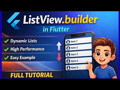 ListView.builder in Flutter | First Type of ListView (Beginner Tutorial)