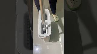 Narrow Bucket Flat Mop Set – Space-Saving Spin Mop with Wringer, Microfiber Pads for Hard Floors