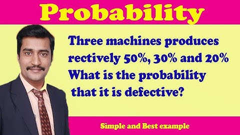 Probability example three machines produces and what is the probability that it is defective