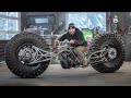 Custom motorcycle build  front swingarm on 46 mudders