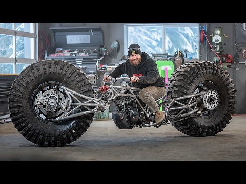 Custom Motorcycle Build!  Front Swingarm on 46 Mudders