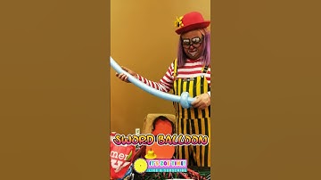 This Clown Made Me A Sword Balloon!!! 🎈⚔️ #shorts #balloon #clown
