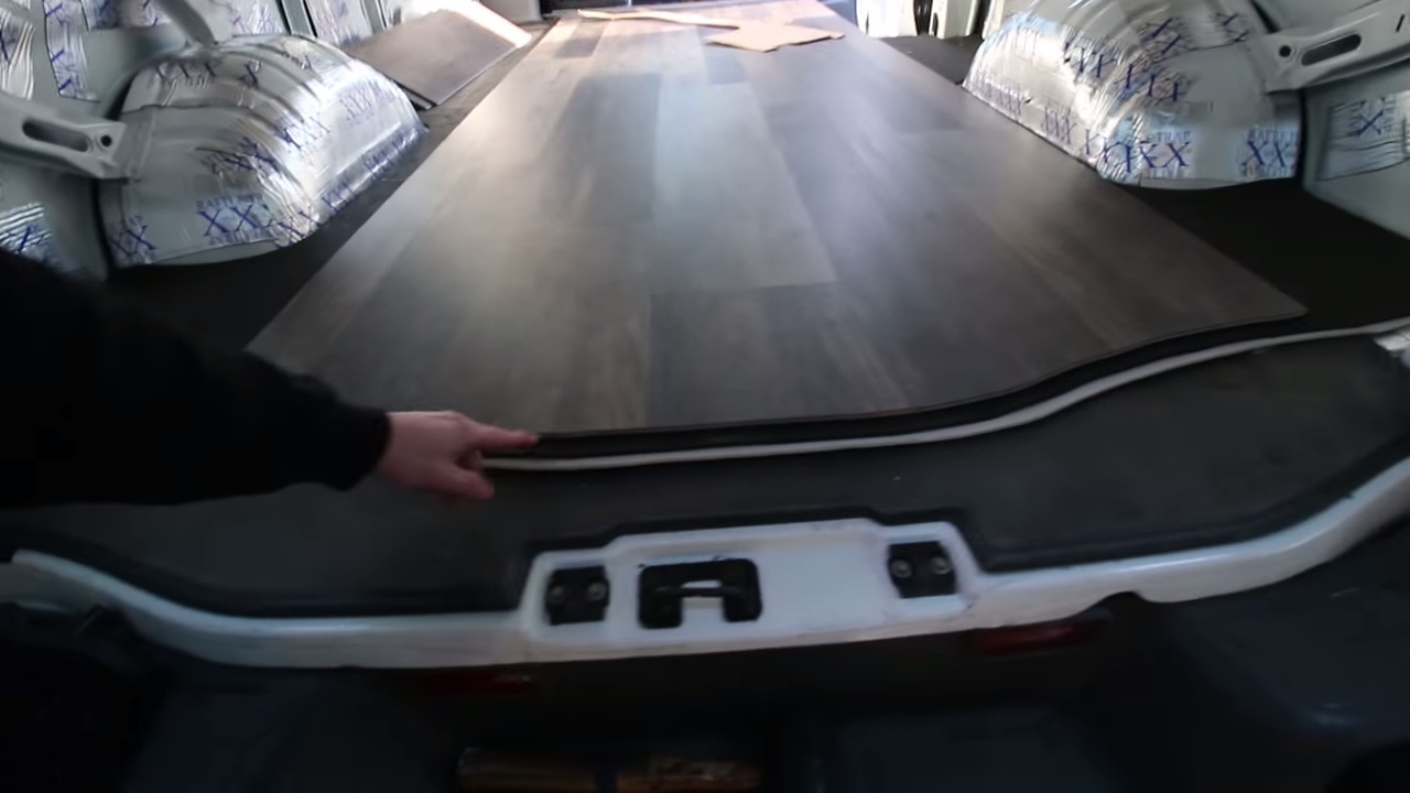 Installing Vinyl Floors in Custom Van Build YouTube