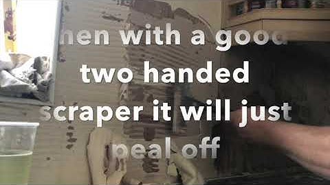 Getting the tile adhesive off the wall with next to no effort