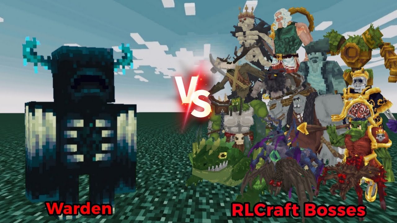 Warden VS RLCraft Bosses | Minecraft Bedrock Mob Battle - YouTube