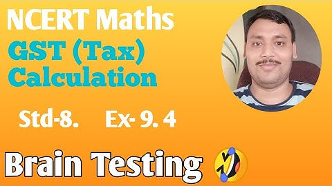 Std-8 Maths NCERT|| Tax || Ex- 9.4 || Cordova ||