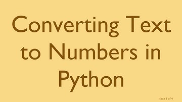 Converting Text to Numbers in Python