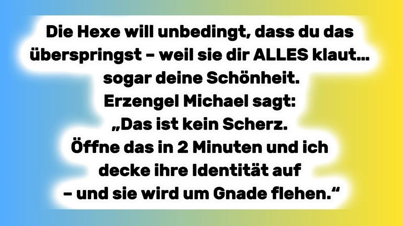 Die Hexe will unbedingt, dass du das überspringst – weil sie dir ALLES klaut… sogar deine Schönh