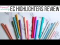 New erin condren highlighters review  swatches  bold blooms canvas and evolve dual tips