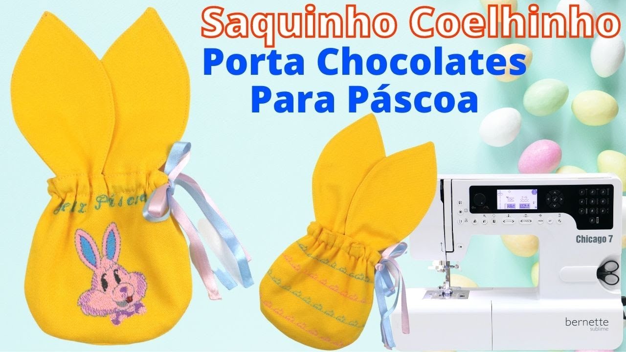SAQUINHO COELHINHO PORTA CHOCOLATES PARA PÁSCOA  - Lu Lampert