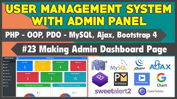 #23 User Management System With Admin Panel | Making Admin Dashboard Page