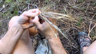 How to make grass coiled basket / Jak vyrobit ošatku z trávy, English subtitles